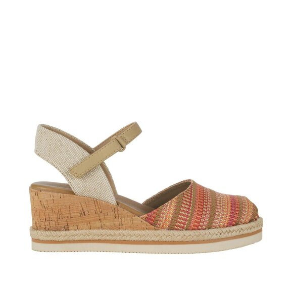 NEW Baretraps Womens Acadia Peep Toe Wedge Sandals BT31127 Coral Multi Pink 8.5M - Picture 2 of 15